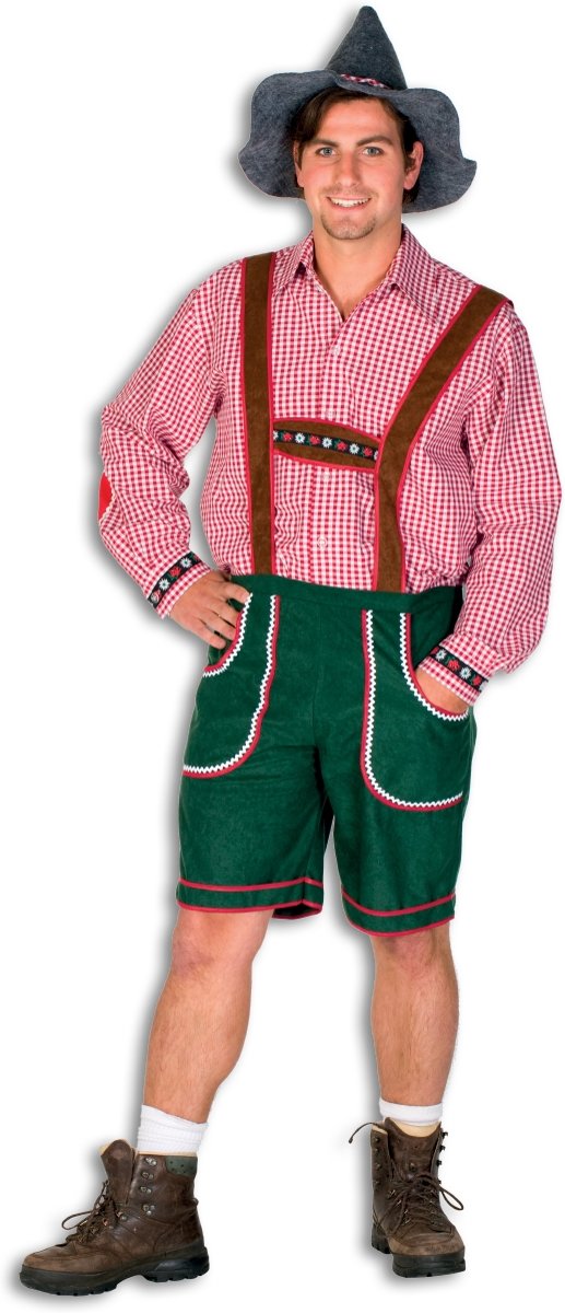 Boeren Tirol & Oktoberfest Kostuum | Nie Mehr Bier Tiroler Broek Man | Maat 56 | Bierfeest | Verkleedkleding